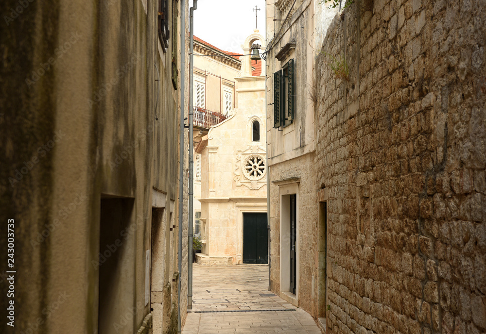 Wall mural town jelsa on island of hvar, croatia