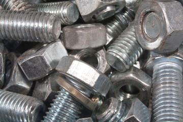 iron bolts as a background