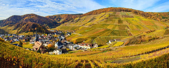 Weinort Mayschoss an der Ahr im Herbst