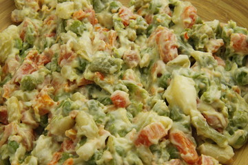 Salade de légumes mayonnaise