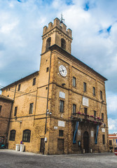 Fototapeta na wymiar Castelfidardo - Marche region - Ancona province - the comune building and International Accordion Museum