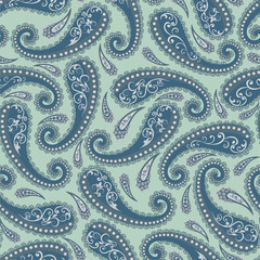 Abstract vintage pattern with decorative floral and Paisley pattern in Oriental style.