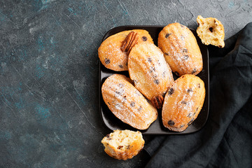 Madeleine - homemade traditional French small cookie .