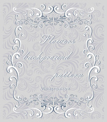 Abstract vintage pattern with decorative flowers, leaves and Paisley pattern in Oriental style.