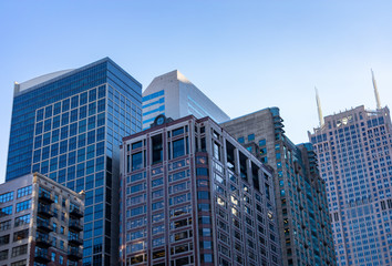 Obraz premium Office Buildings in Downtown Chicago