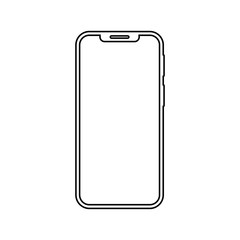 Phone line icon on white background