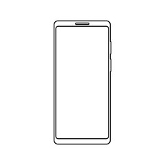 Phone line icon on white background