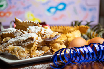 Chiacchiere di Carnevale, tradizionale dolce Italiano