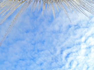 icicles hanging from the edge