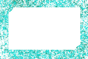 Rectangle Border with a Teal Splatter Texture