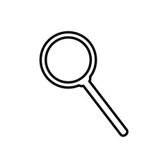 Magnify line vector icon, logo on white background