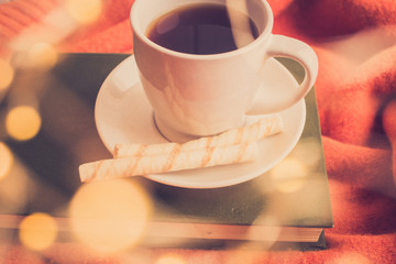 Cup of coffee or tea for breakfast