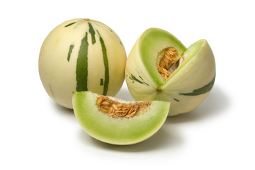 Pair of white honeydew melons