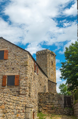 Fototapeta premium La Garde-Guérin, fortified village in Lozère,France.