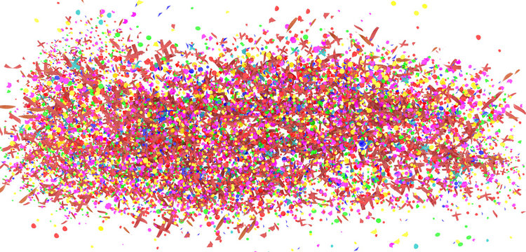 carnival party confeti background colors - 3d rendering