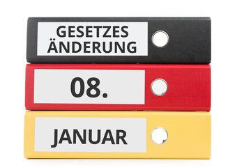 Gesetzesänderung 08. JANUAR Beschriftung auf Ordner