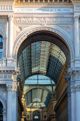 Gallery Vittorio Emanuele II, luxury shopping mall, Milan, Italy