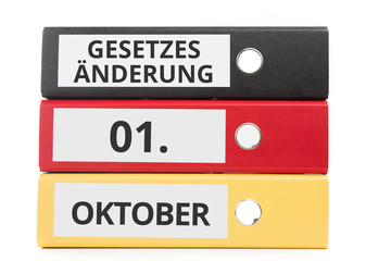 Gesetzesänderung 01. OKTOBER Beschriftung auf Ordner