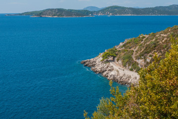 Scenic view of coastline Adriatic road