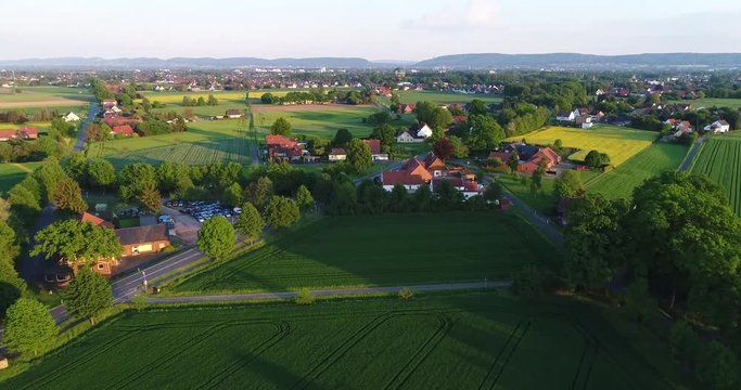 Ortschaft in Deutschland aus der Luft