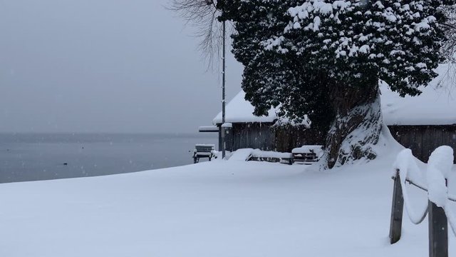 Utting am Ammersee, Winter, Schnee, Bayern