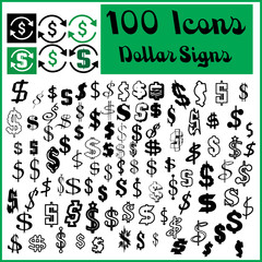 Icons-100 Dollar Sign Icons