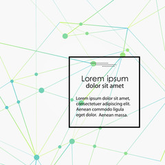 Vector molecular connect and technology abstract connection. Modern dna concept