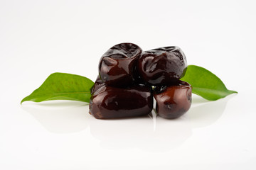 ripe date on white background	