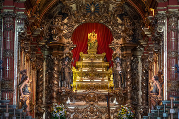 Colonial baroque art on Monastery of Saint Bento, Rio de Janeiro	