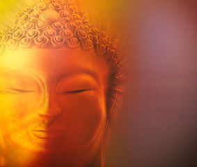 Image of a golden buddha in a state of meditation