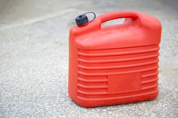 Fototapeta premium plastic red fuel canister