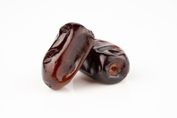 ripe date on white background	