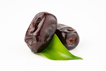 ripe date on white background	