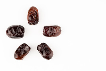 ripe date on white background	