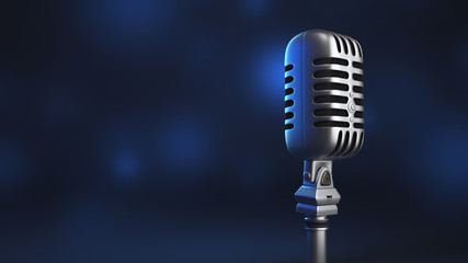 3D Microphone, Music Karaoke Mic, Talk (3D Rendering) - 243032738