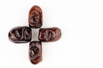 ripe date on white background	
