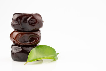ripe date on white background	