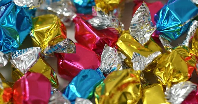 Colorful plastic wrap candy