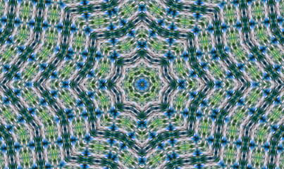 Abstract Colorful Painted Kaleidoscopic Graphic Background. Futuristic Psychedelic Hypnotic Backdrop Pattern With Texture. Folk Ethnic Floral Ornamental Mandala. Vintage Decorative Geometric Mosaic