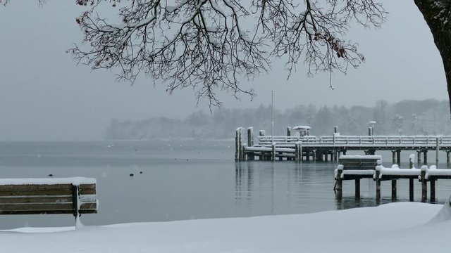 Utting am Ammersee, Winter, Schnee, Bayern