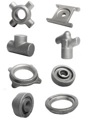 Industrial parts on white background