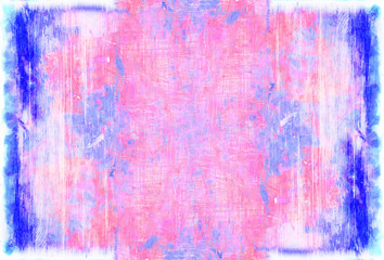 Old Grunge Painted Background With Abstract Antique Cracked Texture. Retro Scratched Pattern