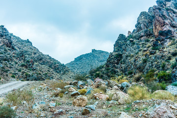 Desert scenery in Utah's Virgin River Canyon Recreation Area