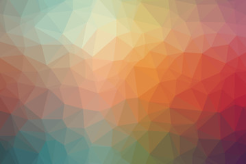 Abstract Low-Poly Triangular Modern Geometric Background. Colorful Polygonal Mosaic Pattern Template. Repeating Routine With Triangles. Origami Style With Gradient. Futuristic Design Backdrop