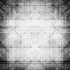 Dark square grunge background. Black and white abstract painted texture