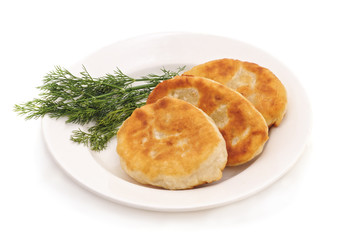 Fried pies with dill.