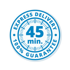 45 minutes Express Delivery illustration