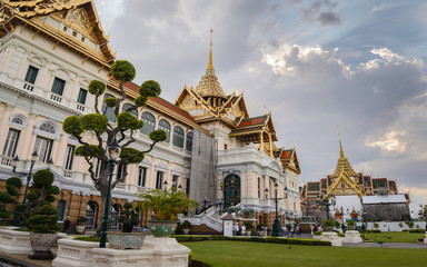 Fototapeta premium Chakri Mahaprasad Hall en el Palacio Real de Bangkok, Tailandia
