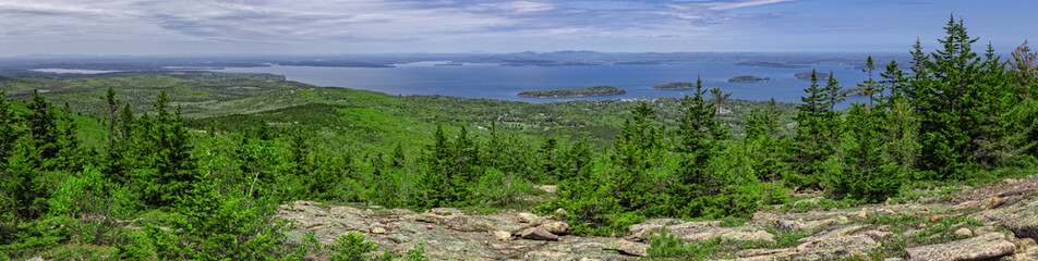 Fototapeta na wymiar Cadillac Mountain Panorama, Acadia National Park, Maine