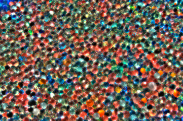 Multicolored water beads 